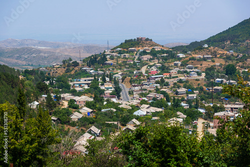 View of Noyemberyan town from above, Armenia 