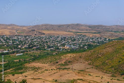 View of Berdavan village from above, Armenia 