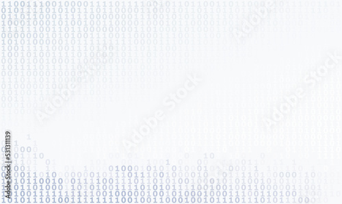 Binary background by ones and zeros. Vector pattern with digital array