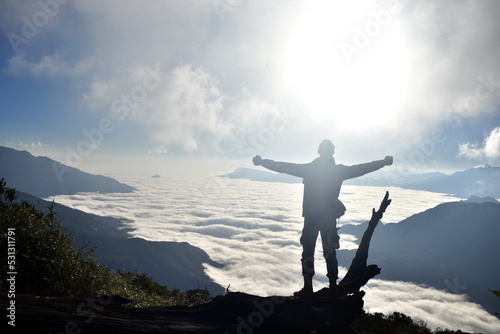 On the top of the mountains