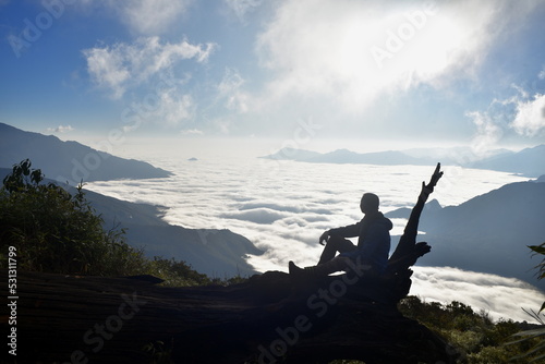 On the top of the mountains