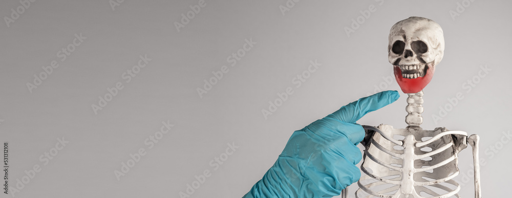 Εκτύπωση καμβά Jaw fracture, injury and inflammation concept