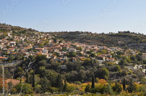 The beautiful village of Arminou in the province of Paphos, in Cyprus photo