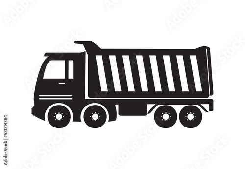 Dump truck tipper icon, simple Illustration on white background