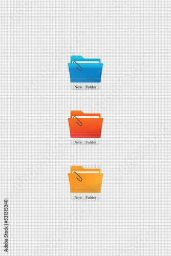 Icons. Signs. New folder . There are 3 flowers in the set. set of folders