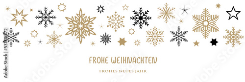 Frohe Weihnachten und Frohes Neues Jahr Vektor Grüße in deutscher Sprache.
Übersetzung: Frohe Weihnachten is Merry Christmas. Frohes neues Jahr is Happy New Year.