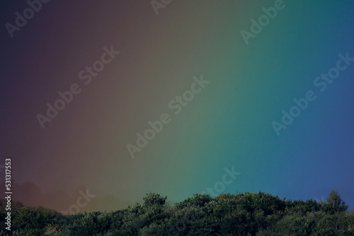 Rainbow over a forest    Regenbogen   ber einem Wald - Wuppertal  Germany