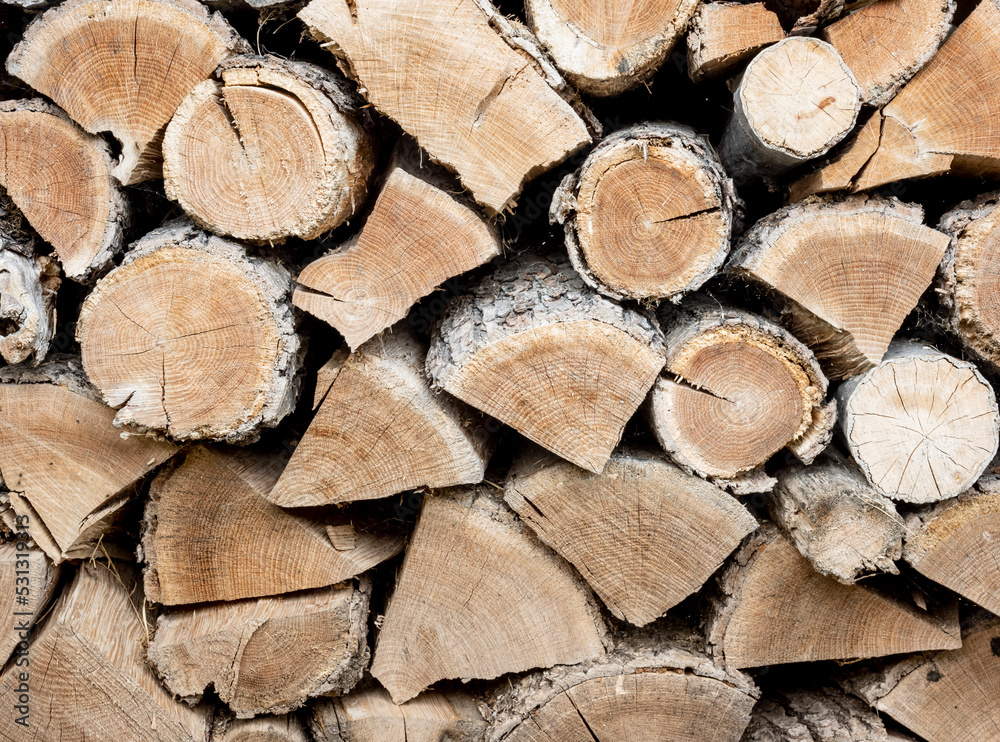 High quality firewood background. Front view with copy space. High quality firewood background. Front view with copy space.