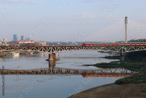 Bridge over the Vistula River in Warsaw, Poland