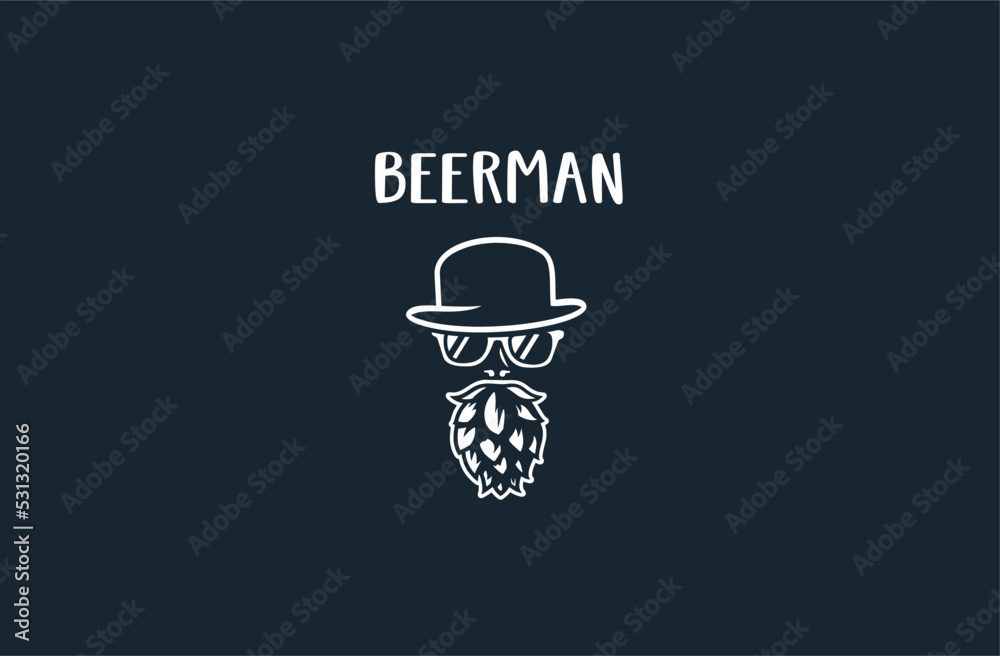 Beer man - obrazy, fototapety, plakaty 