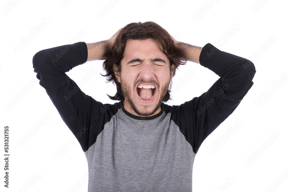 Naklejka premium hands on head