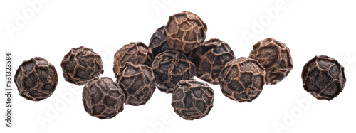 Peppercorn, black pepper isolated © xamtiw