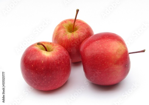 red apples isolated on white background 