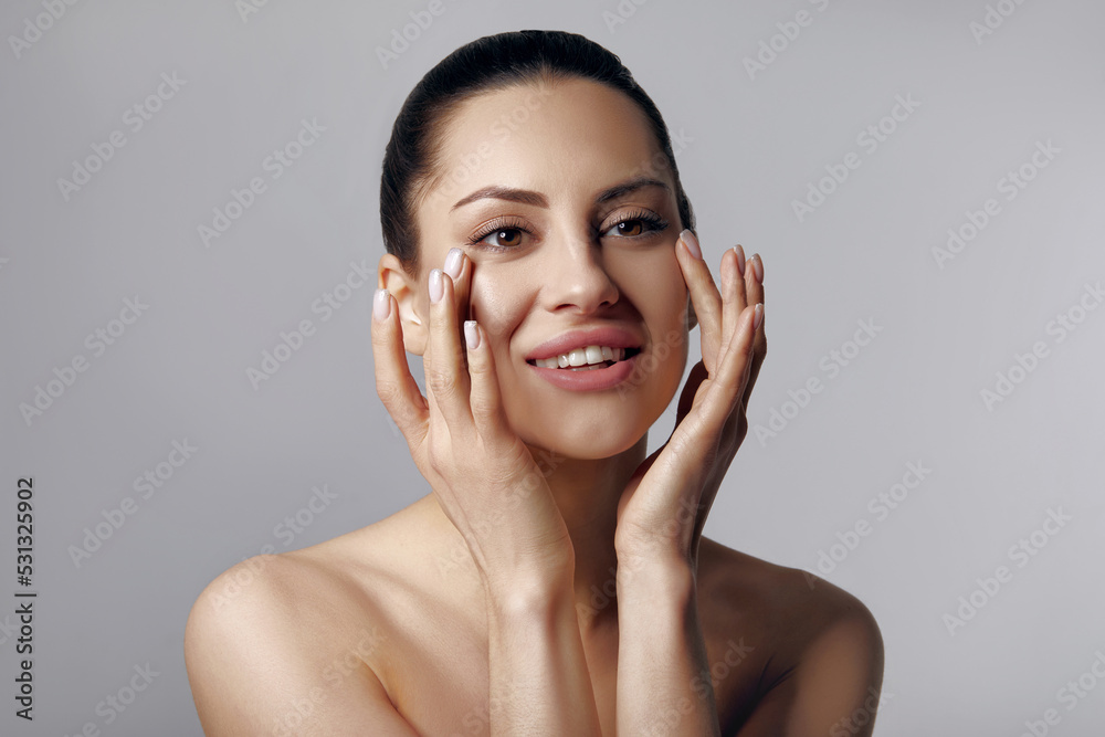 Cosmetology, Beauty And Spa. Woman Beautiful Face Healthy Skin Care Natural Beauty Young Model Cosmetology, Beauty And Spa. Woman Beautiful Face Healthy Skin Care Natural Beauty Young Model