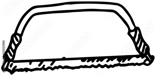 cabinetmaker's and carpenter's tools bow (frame) saw in vector