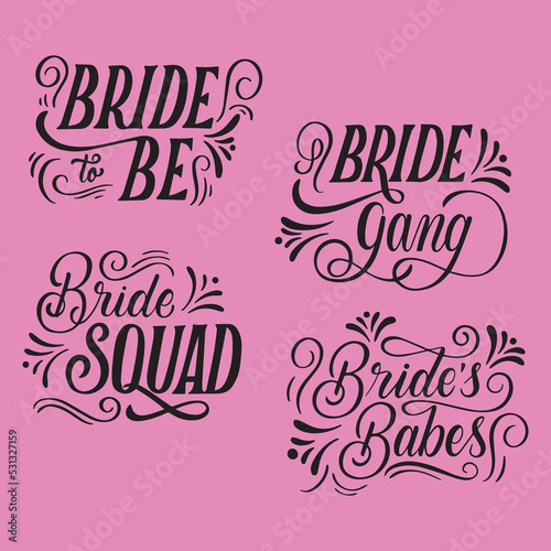 hand drawn wedding album ornaments vector design illustration