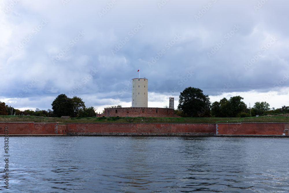 View of the Wisloujscie fortress in Gdansk