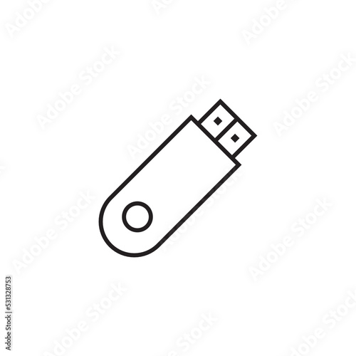 flash drive icon logo vector design template