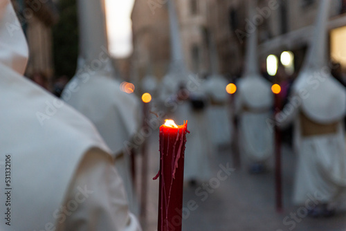 CIRIO PASCUAL PROCESIÓN SEMANA SANTA PROCESION DE SEMANA SANTA SALAMANCA 2022 INTERÉS TURÍSTICO INTERNACIONAL 9 Abril sabado de pasion cofradia penitencial del rosario
 photo