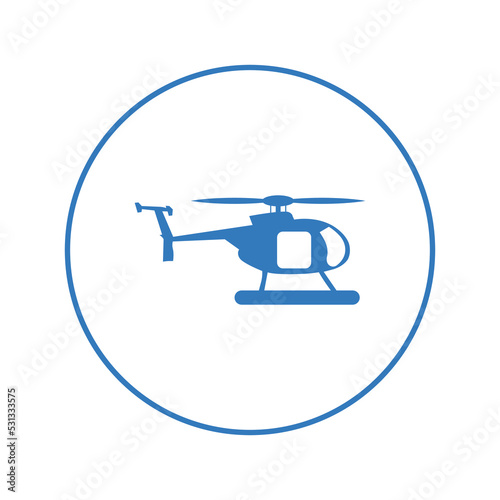 Personal aircraft helicopter rotor icon   Circle version icon  