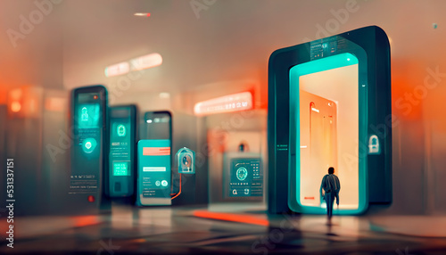 
Multi-Factor Authentication Concept - MFA - Cybersecurity Solutions - 3D Illustration

 photo
