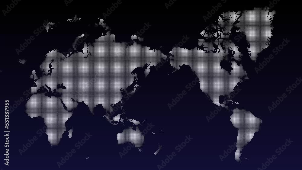 ちりが集まってできた世界地図 ちりが集まってできた世界地図