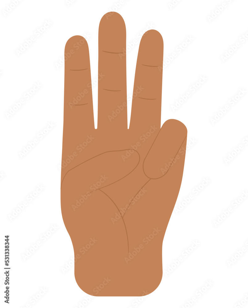 icon with three fingers up icon with three fingers up