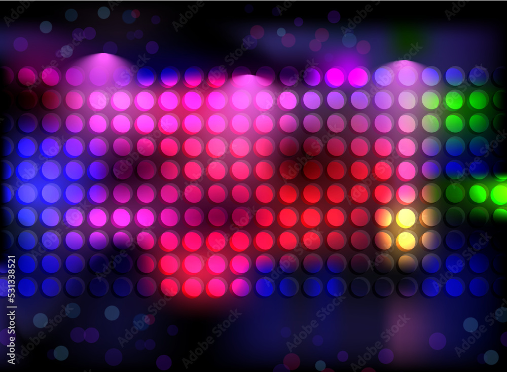 Disco lights frame vector
