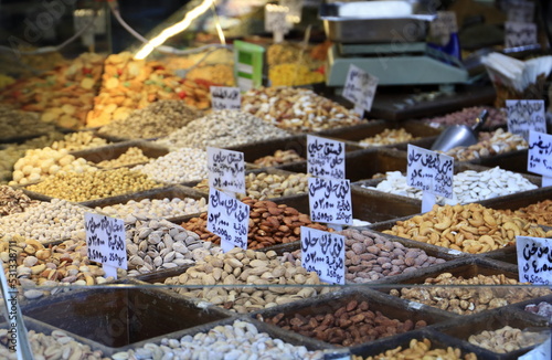 Fototapeta Naklejka Na Ścianę i Meble -  Dried fruits at the Spice Market in Amman, Jordan