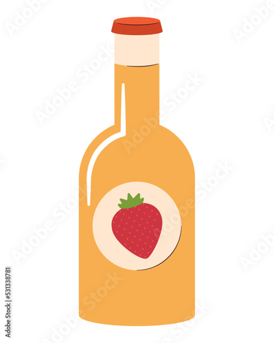 strawberry beverage bottle
