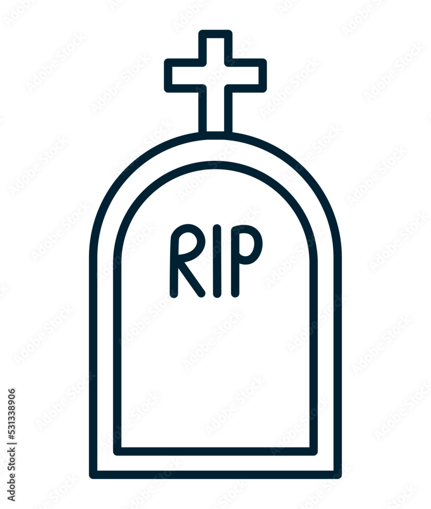 Obraz premium halloween gravestone icon