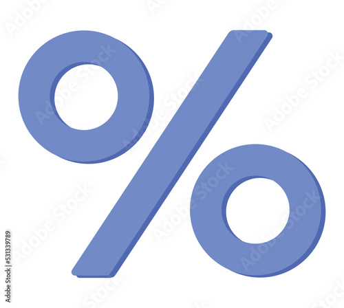 blue percentage symbol