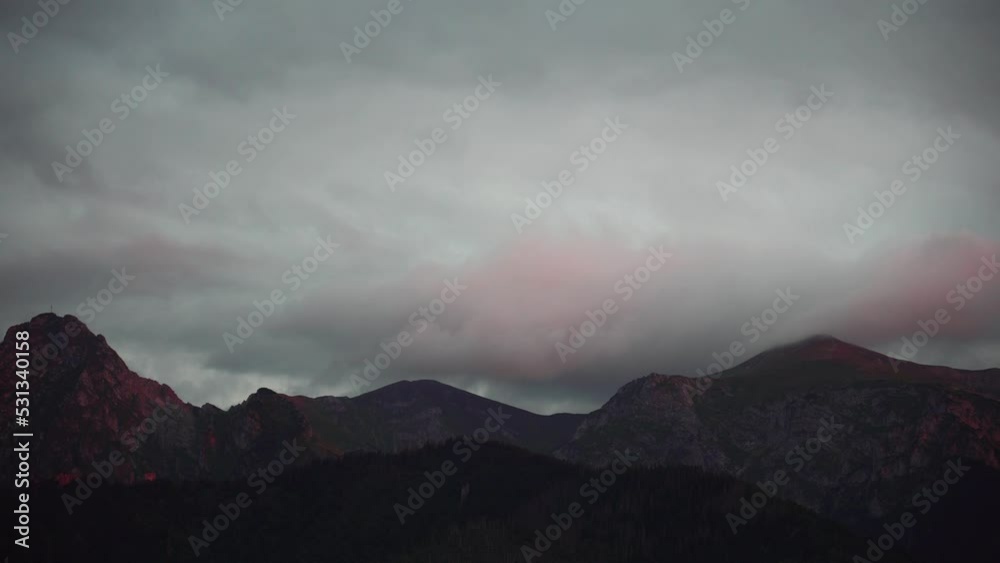 Timelapse mountains of Zakopane in the Tatras - beautiful landscape in summer Timelapse mountains of Zakopane in the Tatras - beautiful landscape in summer
