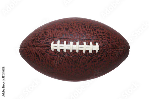 Closeup of a  Professional Style American Football with the laces up.