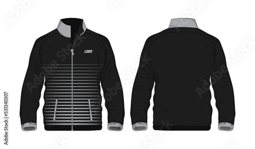 Sport Jacket Gray and black template shirt for design on white background. Vector illustration eps 10.