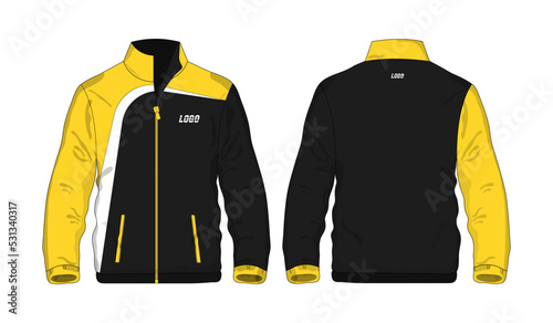 Sport Jacket Yellow and black template for design on white background. Vector illustration eps 10.