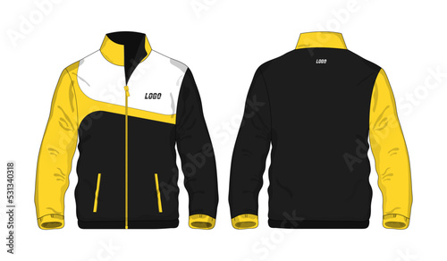 Sport Jacket Yellow and black template for design on white background. Vector illustration eps 10.