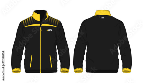 Sport Jacket Yellow and black template for design on white background. Vector illustration eps 10.
