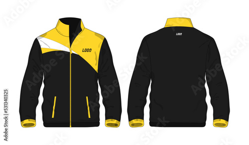 Sport Jacket Yellow and black template for design on white background. Vector illustration eps 10.