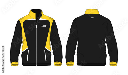 Sport Jacket Yellow and black template for design on white background. Vector illustration eps 10.