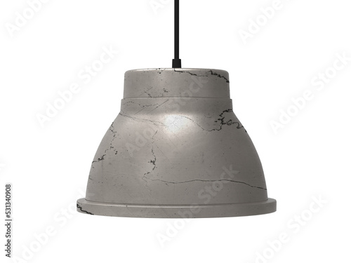 Render of isolated 3d hanging lamp scene creator.