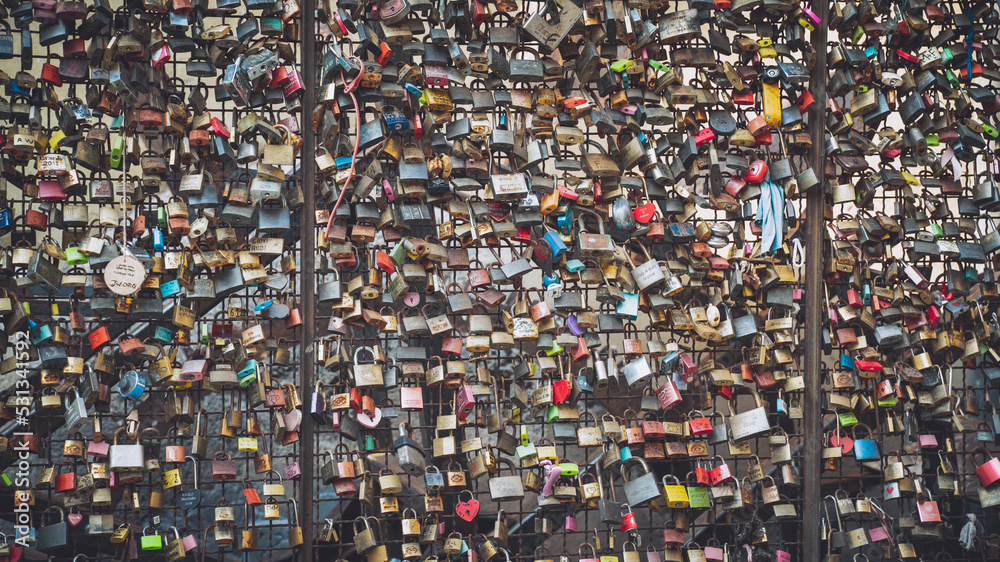 Background with the padlocks of hope