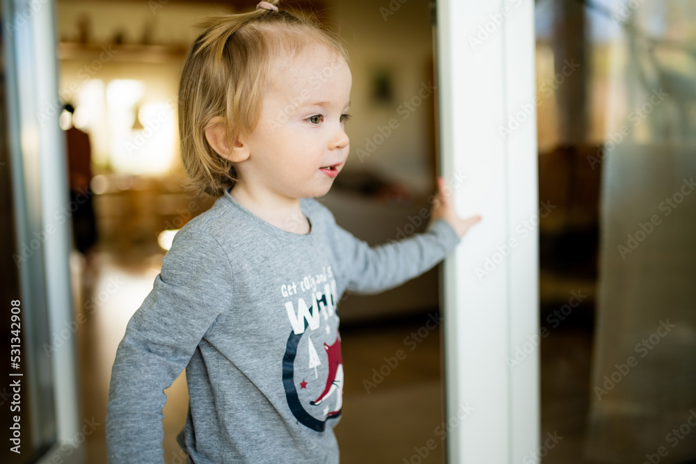 Casual portrait of adorable toddler boy. Casual portrait of adorable toddler boy.