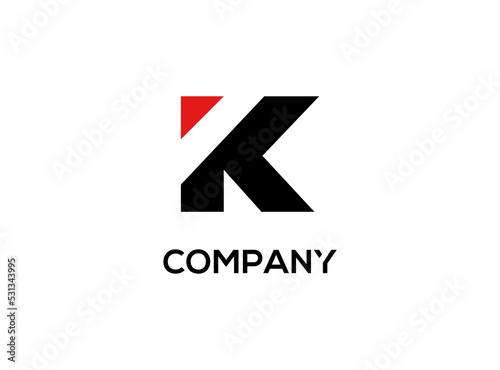 Free Download Modern Black and Red K Logo for Corporate Branding - GFXLoad