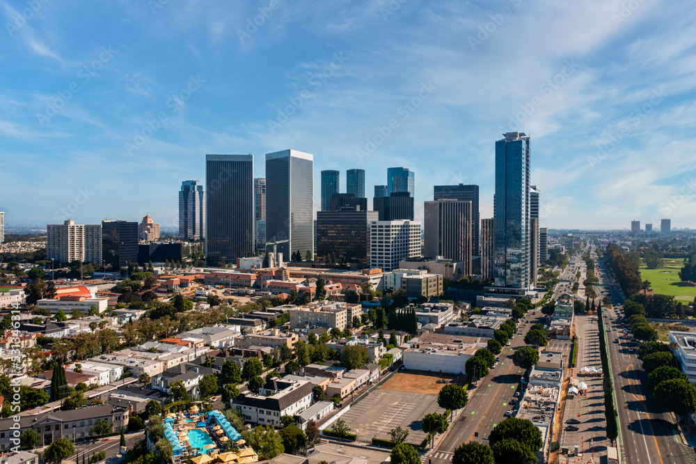 Fototapeta premium Skyline of Down Town Los Angeles California, 