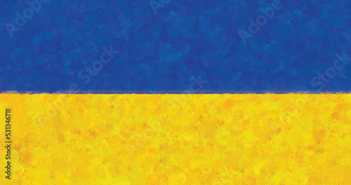 Ukranian flag water color. Ukrainian national flag. Ukranian flag painted. 