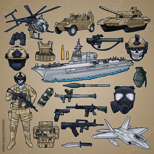 Army Pack Illustration