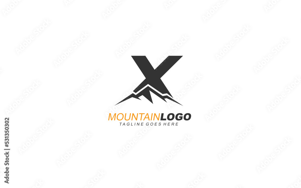 X logo mountain for identity. letter template vector illustration for your brand. X logo mountain for identity. letter template vector illustration for your brand.