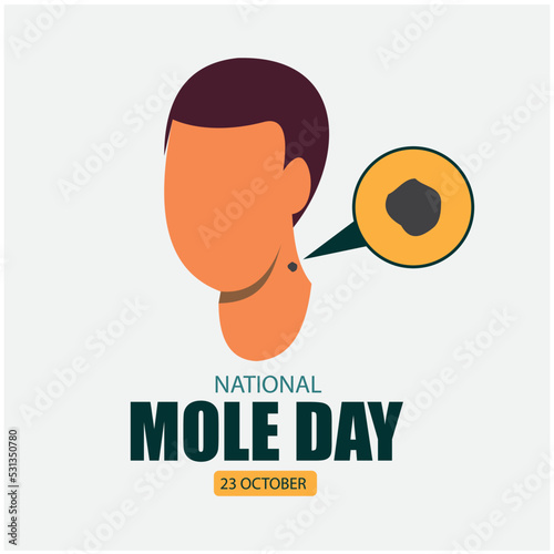 Vector illustration of National Mole Day. Simple and elegant design photo