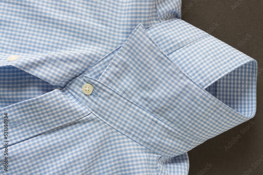 dress shirt - detail of from with turned up collar and button dress shirt - detail of from with turned up collar and button